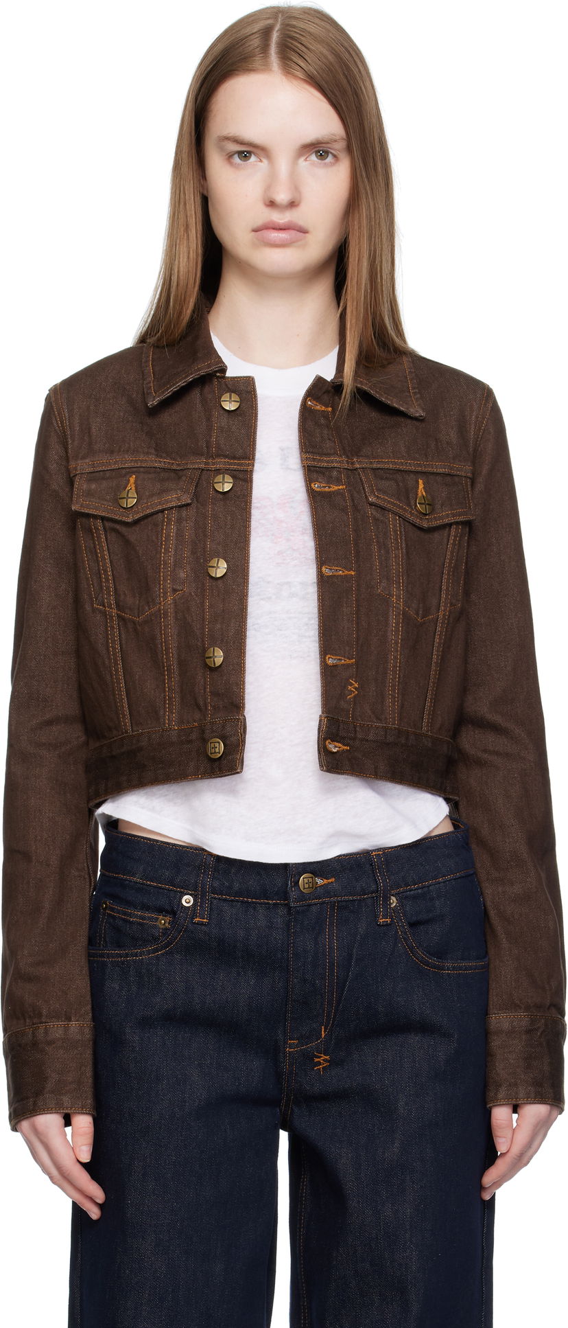 Яке Ksubi Ksubi Slim Denim Trucker Jacket Кафяво | WFA25JK012