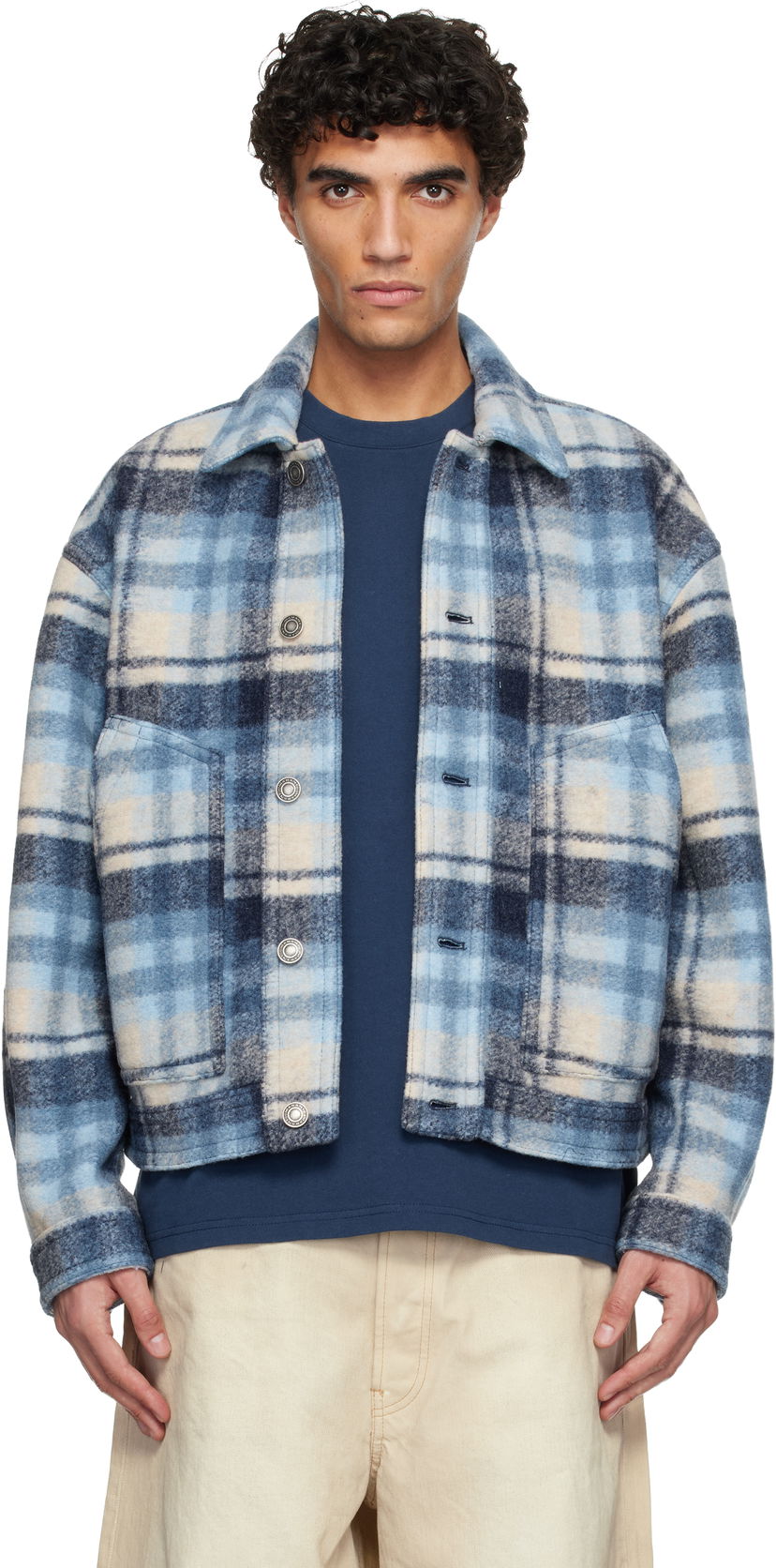 Яке ISABEL MARANT Forest Plaid Wool Jacket Многоцветен | VE0277HC-D1D01H