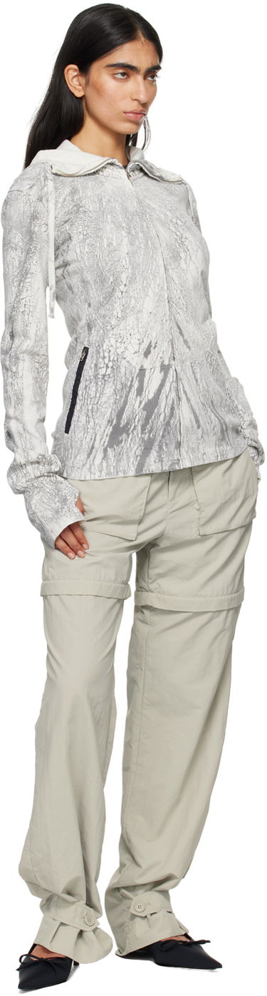 Суитчър Acne Studios Acne Studios Dyed Zip-Up Hoodie Сиво | BI0203-, 3