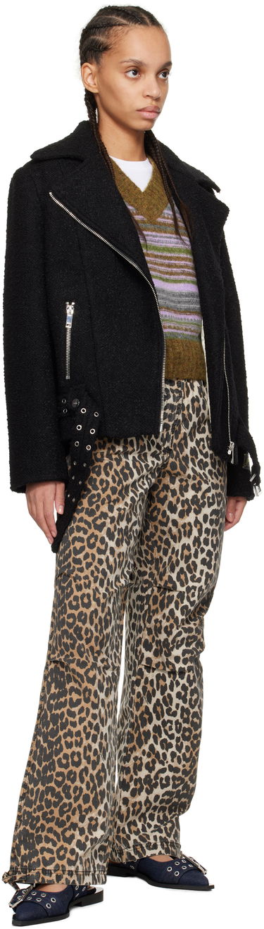 Яке GANNI GANNI Textured Boucle Wool Jacket Черно | W0026, 3