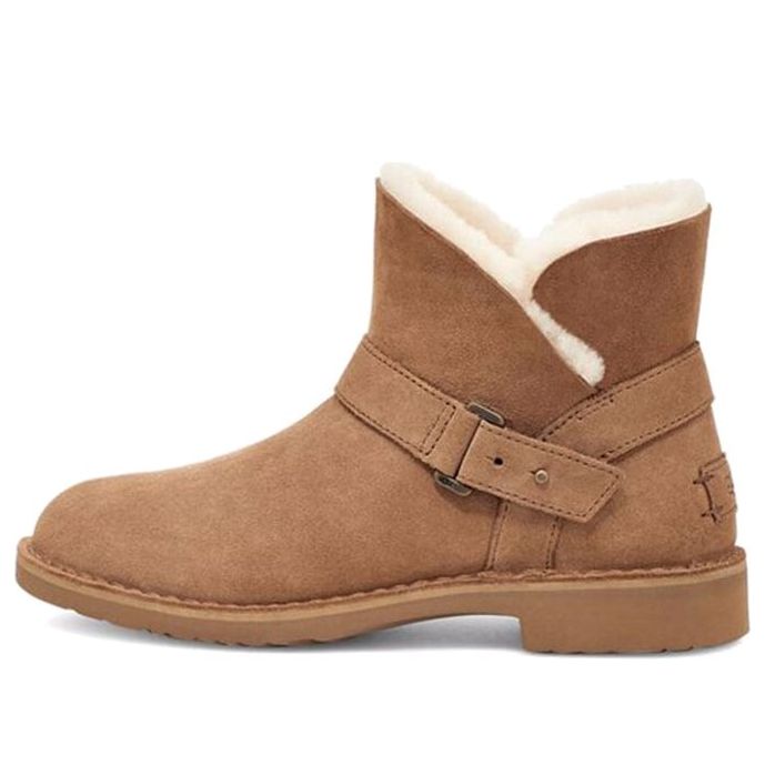 Кецове и обувки UGG Aubrielle Suede Buckle Boots Кафяво | 1120700-CHE, 0
