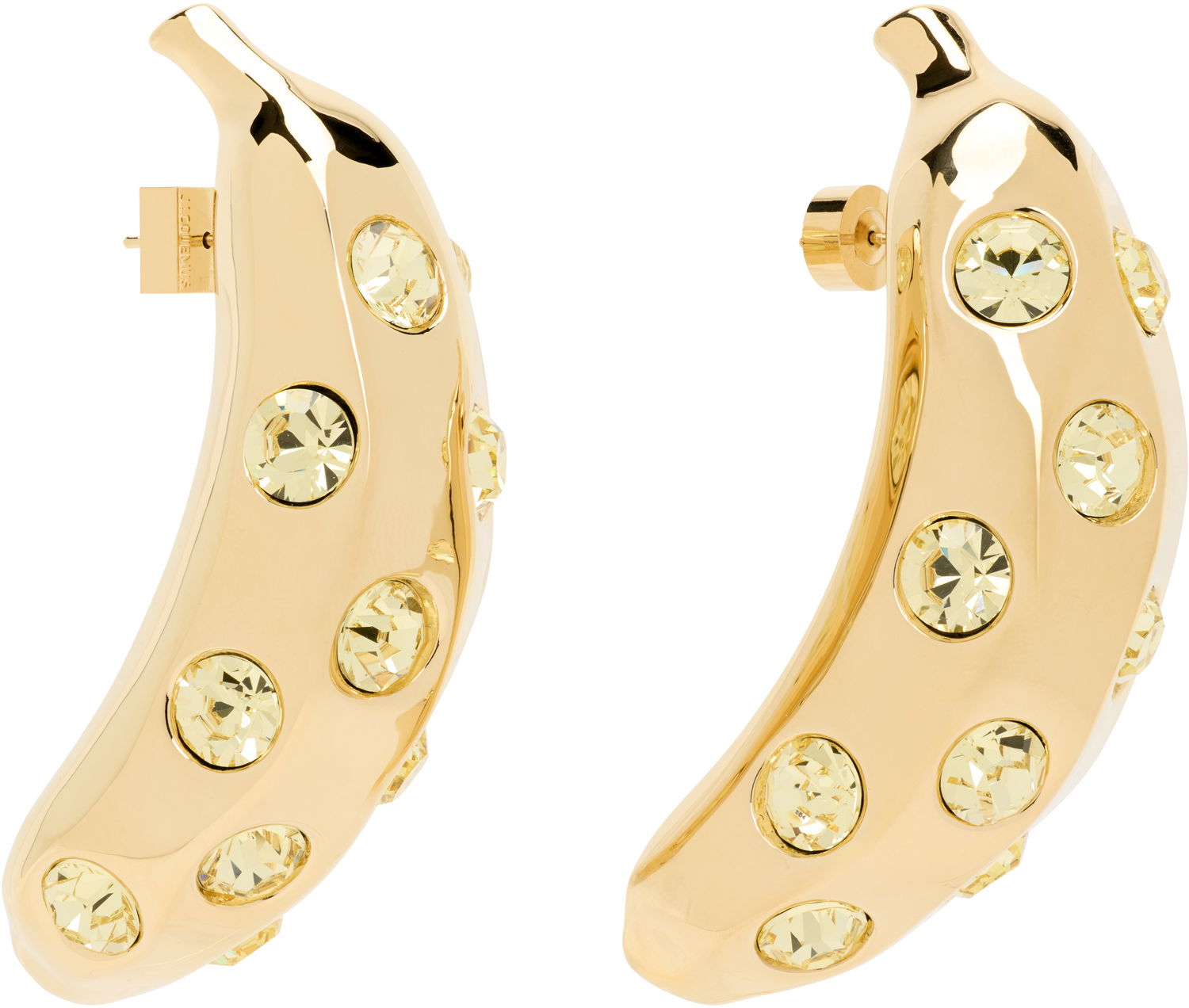 Обеци Jacquemus Jacquemus La Croisière 'The Bananes' Gold-Tone Crystal Earrings Жълто | 25E251JW741-5101, 1