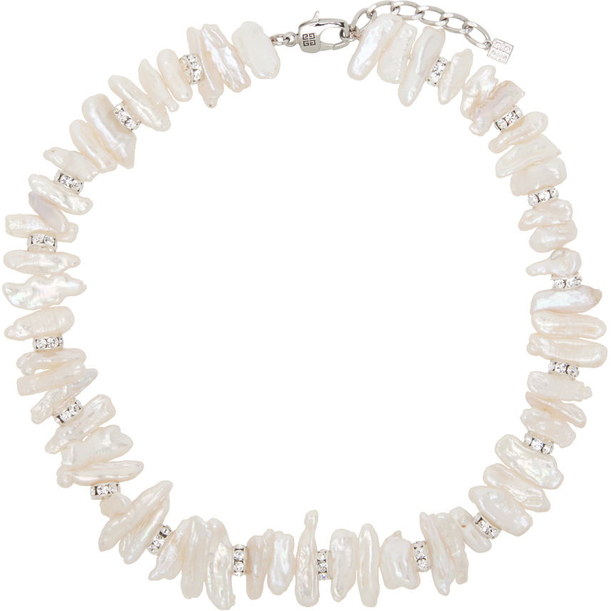 Колие Givenchy Faux-Pearl Necklace Бяло | BN00DPF00P132, 0
