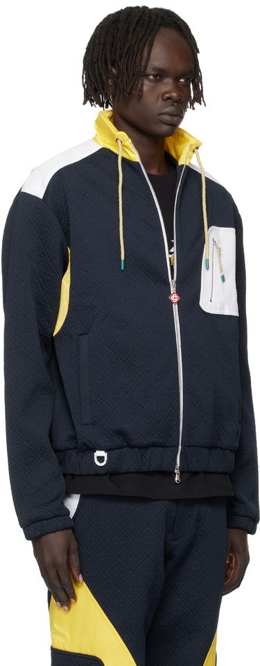 Яке Casablanca Casablanca Jacquard Nylon Jacket Тъмно синьо | MPF25-JK-389-02, 1