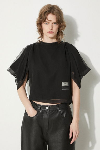 Undercover Pullover Sheer Sleeve Top, 0