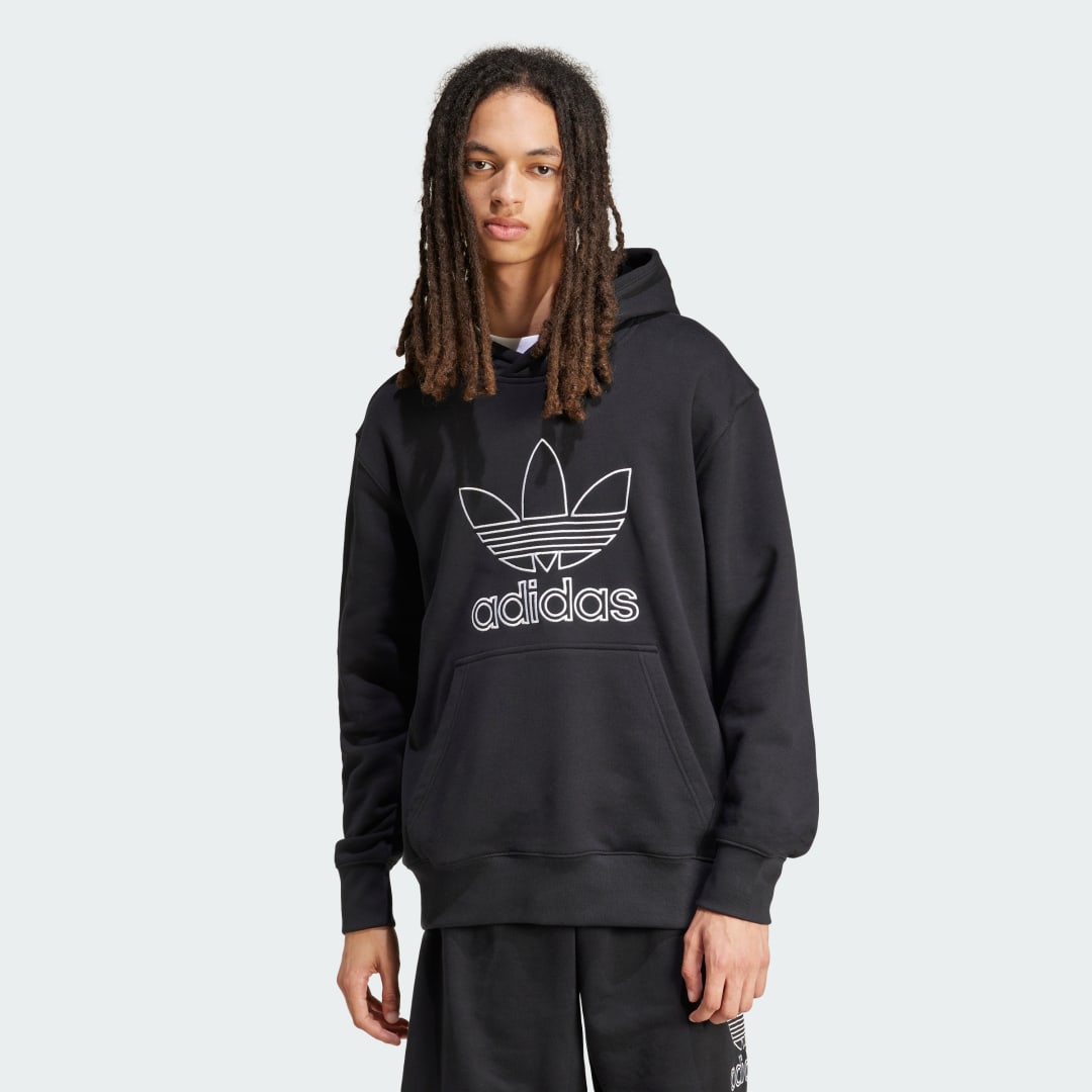 Суитчър adidas Performance Outline Trefoil Hoodie Черно | JP1079, 0