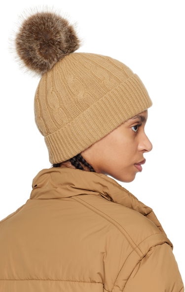 Пухо яке Moncler Moncler Wool & Cashmere Pom Pom Beanie Кафяво | K10933B00022M4281, 2