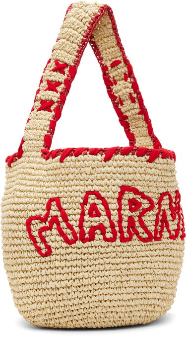 Дамска чанта Marni Nassa Woven Small Bag with Raised Lettering and Contrast Trim Многоцветен | SBMP0257A0 P8561, 1