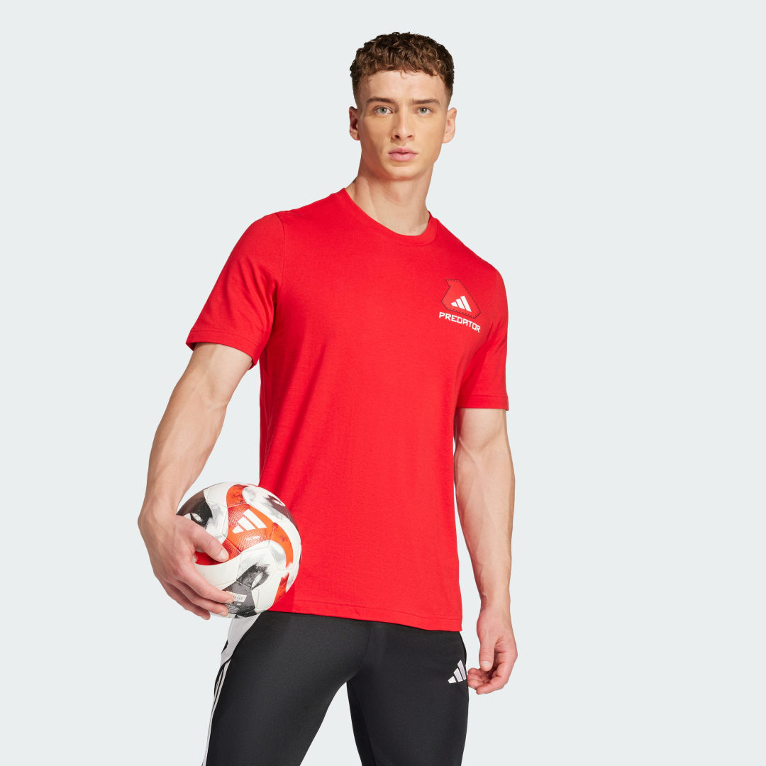 Тениска adidas Performance Predator History Graphic T-Shirt Червено | JD8218, 1