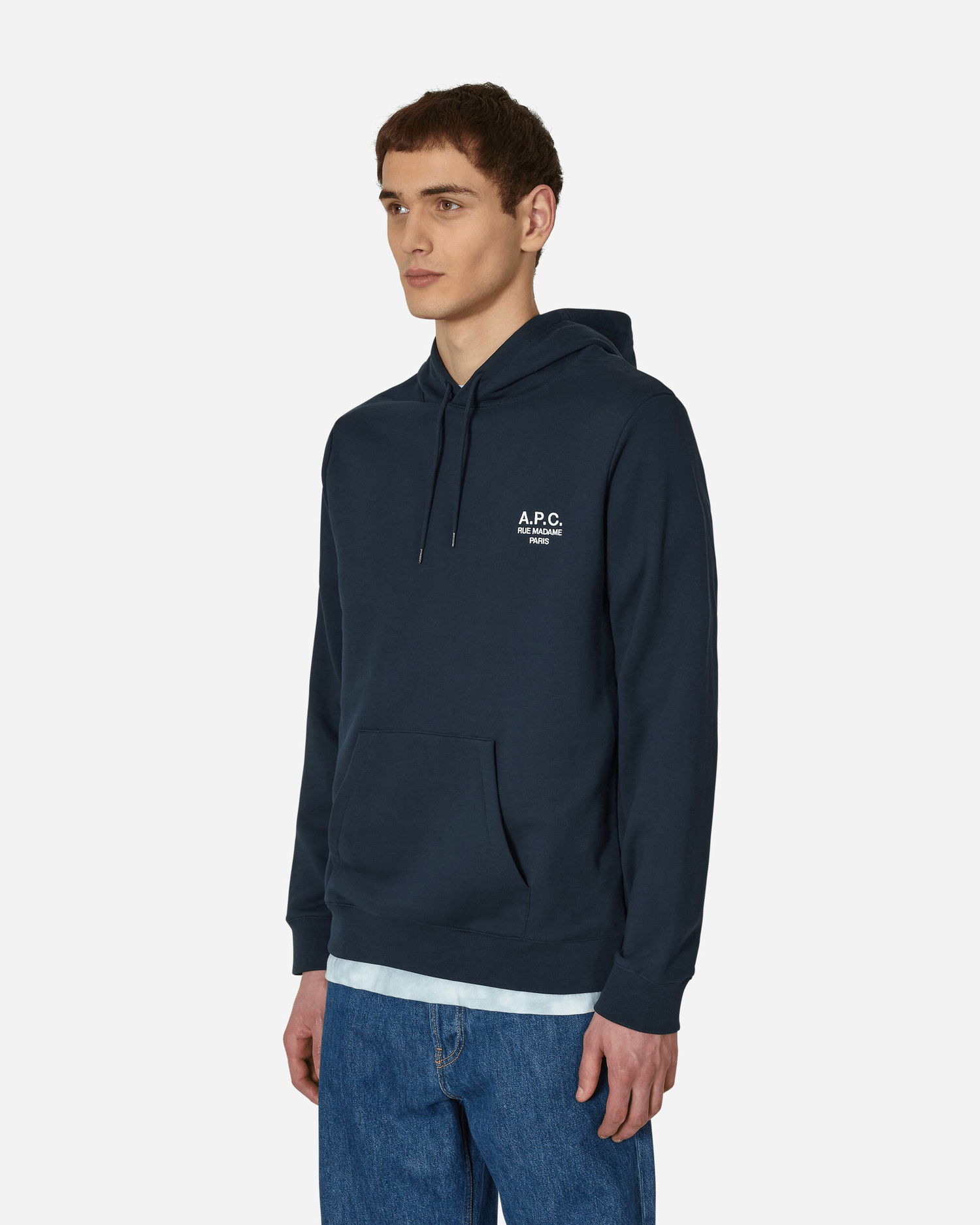 Суитчър A.P.C. Marvin Small Logo Hoodie Тъмно синьо | COEZD-H27733-IAJ, 1