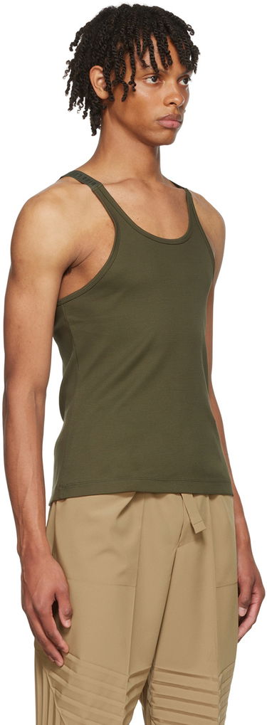 Потник Dion Lee Men's Exclusive Ribbed Tank Top Зелено | MOSS RIB, 1