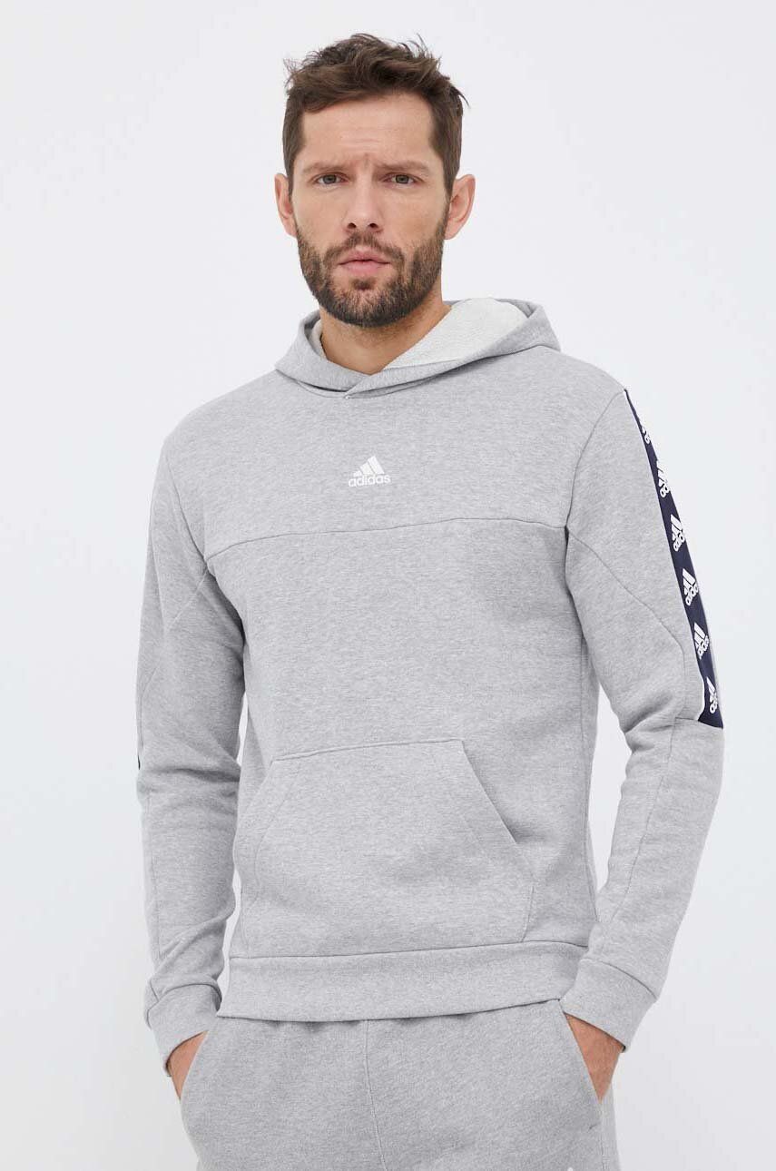 Суитчър adidas Originals Cotton Brandlove Hoodie Сиво | IC6791, 0