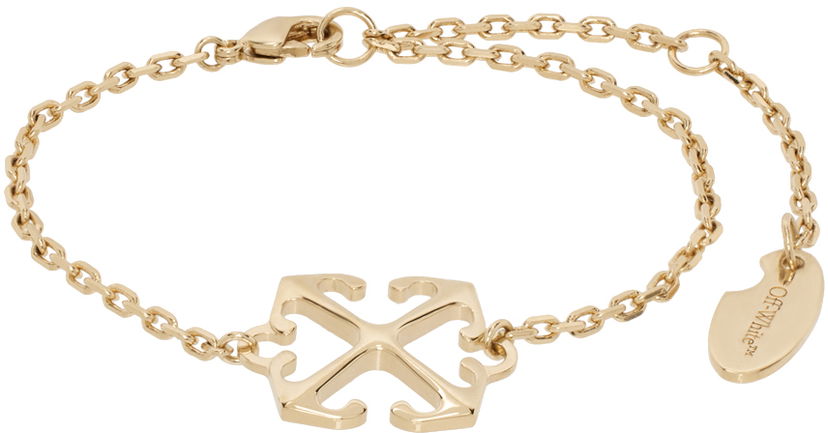 Гривна Off-White Gold Arrow Bracelet Металик | OWOA127S24MET0017600