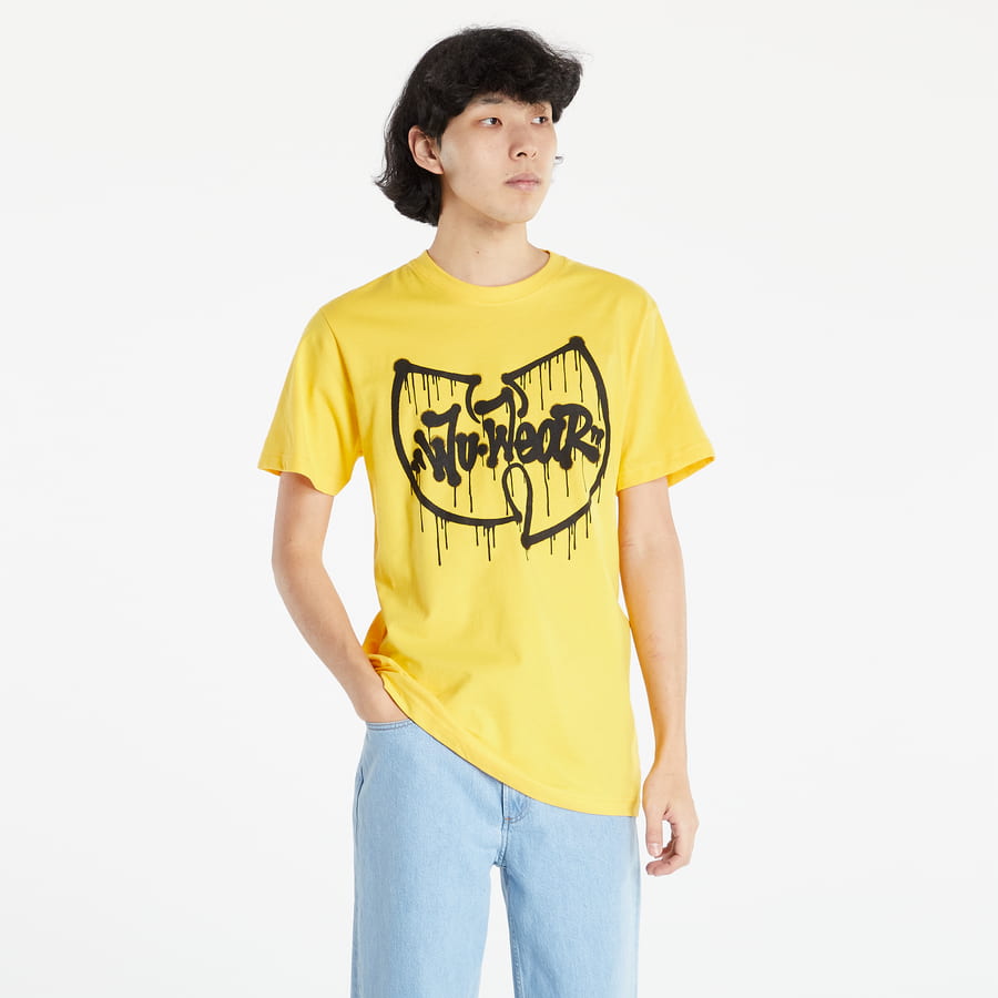 Тениска Urban Classics Wu Wear Dripping Logo Tee Жълто | WU054, 0