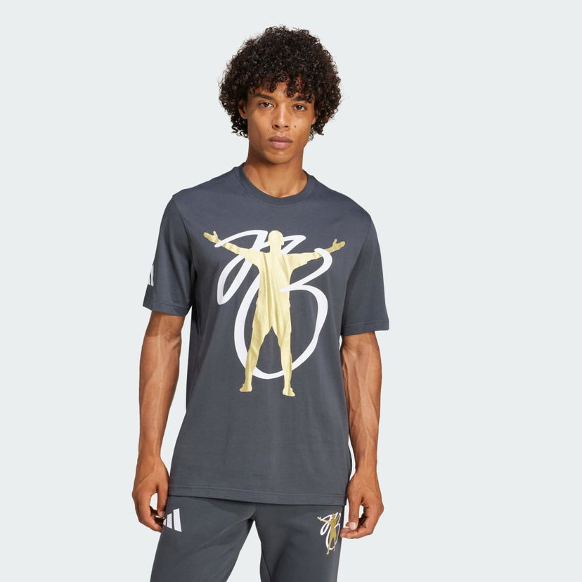 Тениска adidas Performance Graphic T-Shirt Сиво | JM9336