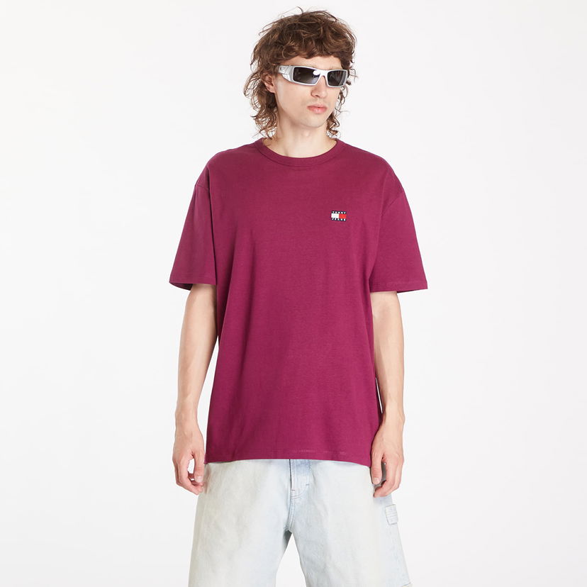 Тениска Tommy Hilfiger Regular Badge Tee Valley Grape Бургунди | DM0DM17995 VVK