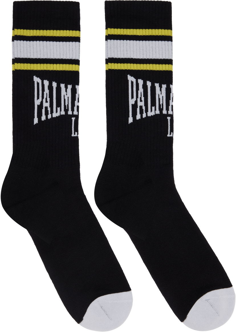 Чорапи Palm Angels College Socks Черно | PMRA001F24FAB0081003