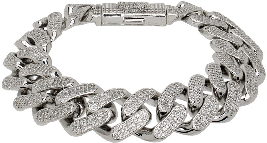 Гривна BAPE BAPE Silver Ape Head Fat Bracelet Металик | 001GDK301006M, 0