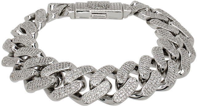 BAPE Silver Ape Head Fat Bracelet