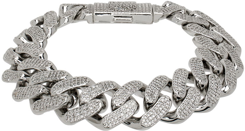 Гривна BAPE BAPE Silver Ape Head Fat Bracelet Металик | 001GDK301006M