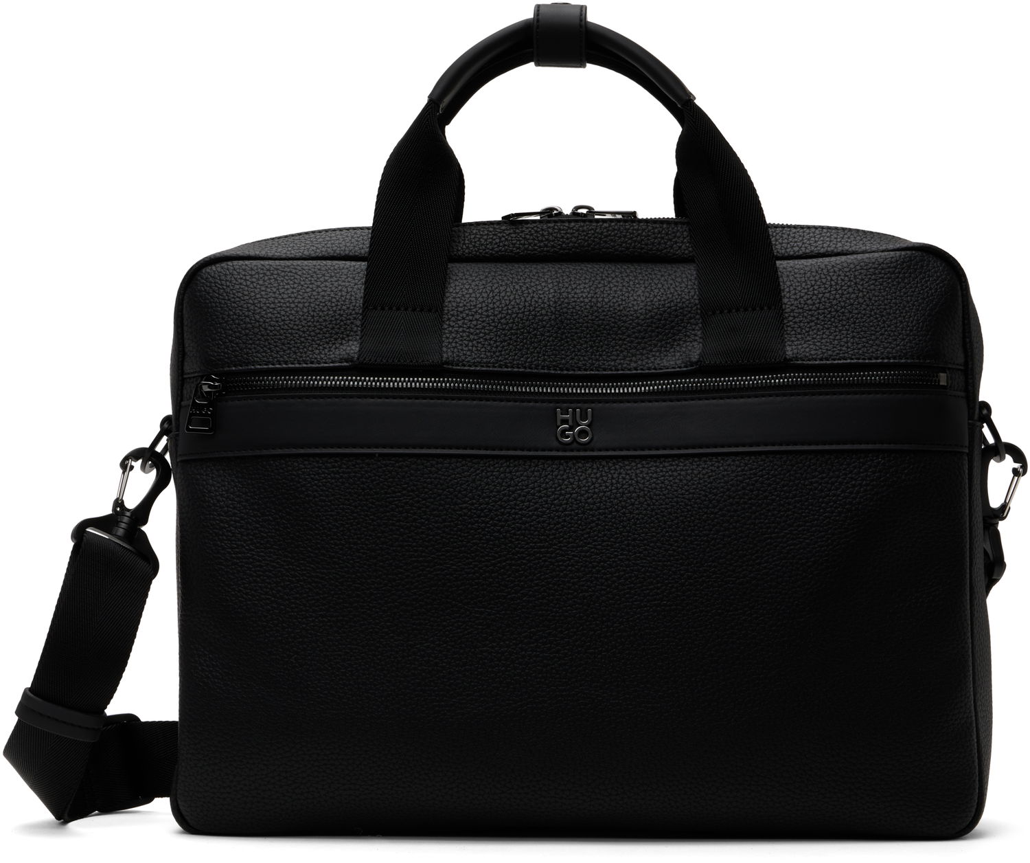 Раници и чанти BOSS Logo Hardware Faux-Leather Briefcase Черно | 50547428, 0