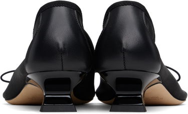 Кецове и обувки Simone Rocha Simone Rocha Mesh Ballerina Kitten Heels Черно | LH15 0804, 1