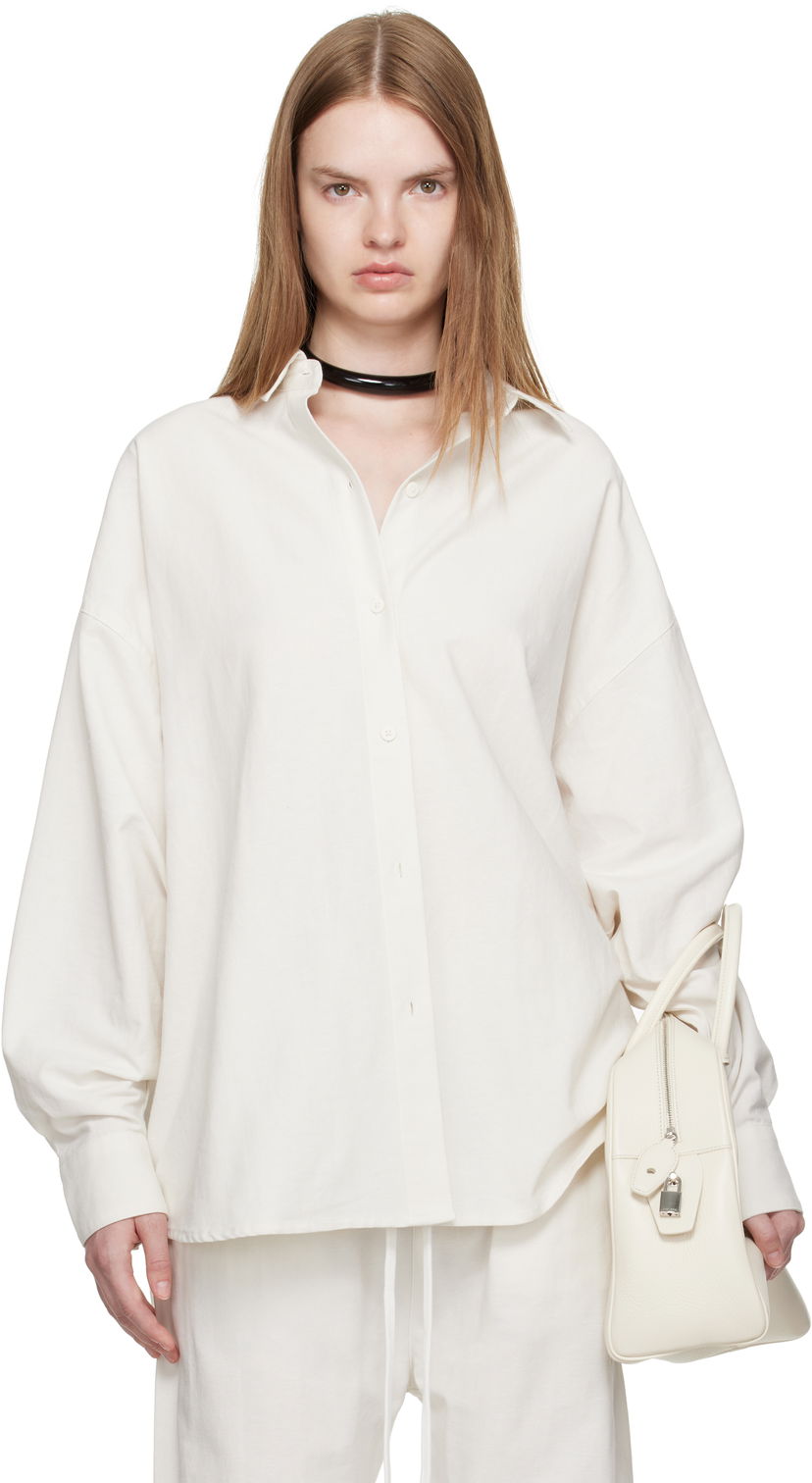Риза Fear of God Fear of God ESSENTIALS Relaxed Shirt Бяло | 186SP255524FW