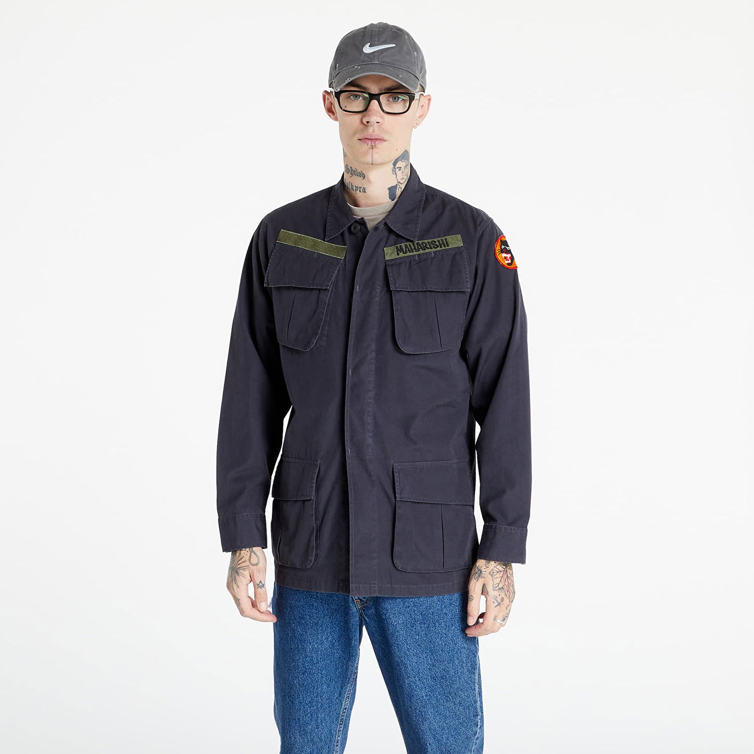 Риза Maharishi Oneness Jungle Overshirt Сиво | 3584 Black, 1