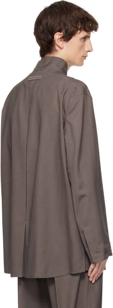 Яке ZEGNA Standing Collar Overshirt Кафяво | 987038A9 SON95, 2