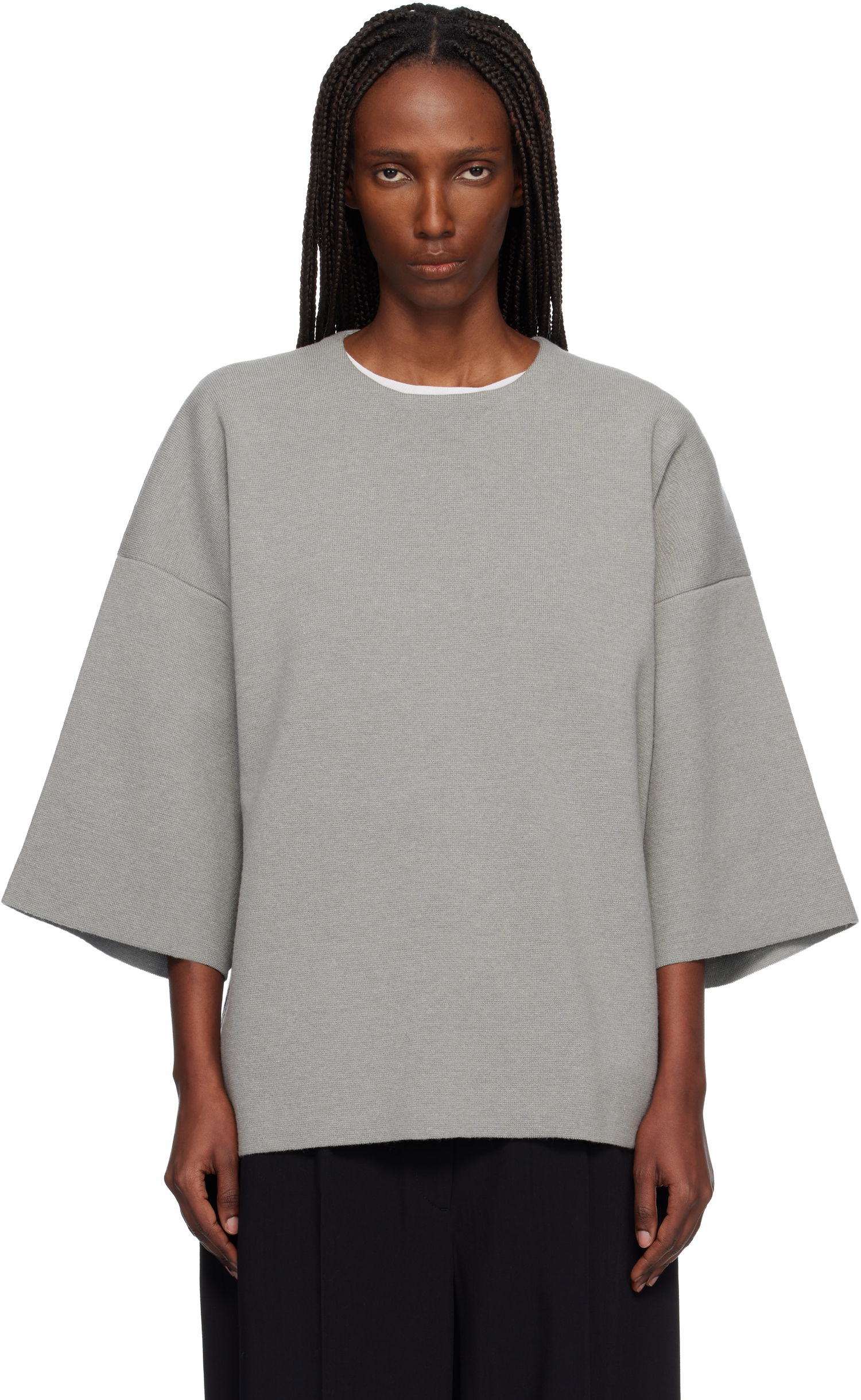 Тениска Fear of God Milano Knit T-shirt Сиво | FG25FW20-212LAW-974, 0