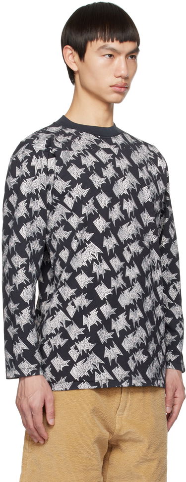 Тениска ERL Printed Black Long Sleeve T-Shirt Черно | ERL06T014, 1