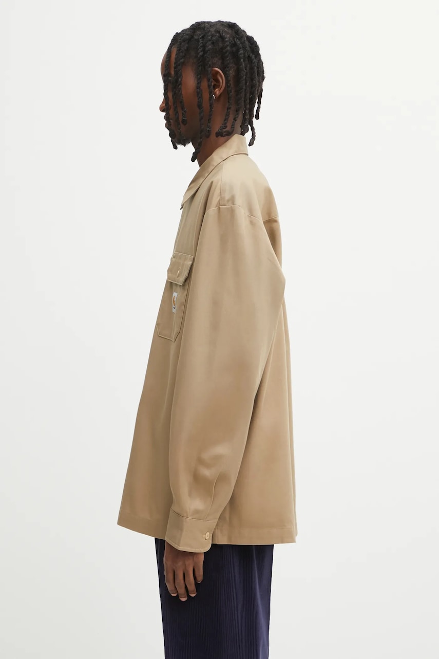 Риза Carhartt WIP Craft Long Sleeve Regular Fit Work Shirt Бежово | I033814.8YXX, 1