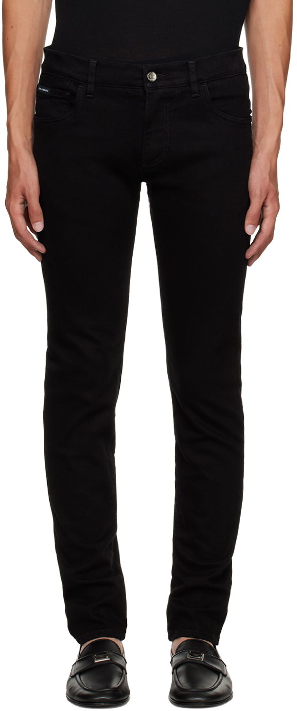 Дънки Dolce & Gabbana Black Skinny Jeans Черно | GY07LDG8HD1, 0