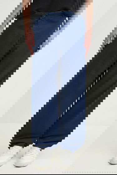 Панталони Carhartt WIP Calder Simple Cotton Wide-Leg Pant Синьо | I033128.E7GD, 0