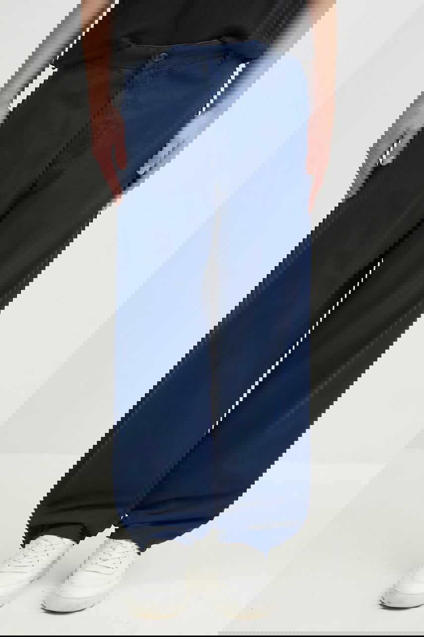 Панталони Carhartt WIP Calder Simple Cotton Wide-Leg Pant Синьо | I033128.E7GD, 0