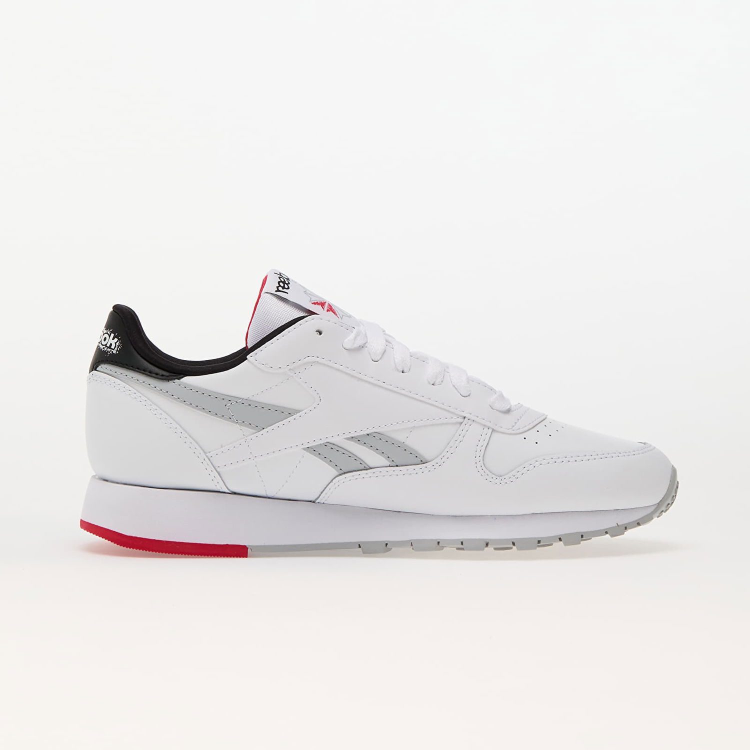 Кецове и обувки Reebok Classic Leather Ftw White/ Core Black/ Vector Red Бяло | 100075003, 1
