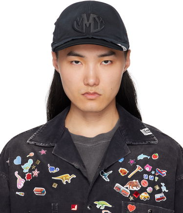 Шапка с козирка Maison MIHARA YASUHIRO Maison MIHARA YASUHIRO CA4LA Edition Crushed Detail Cap Черно | A14AC401, 0