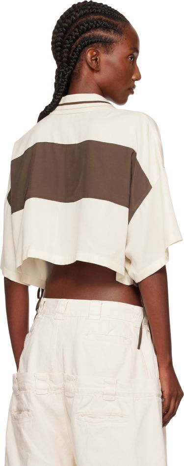 Поло тениска We11done Cropped Side Ribbon Polo Бежово | WD-BL2-25-101-W-IV, 2