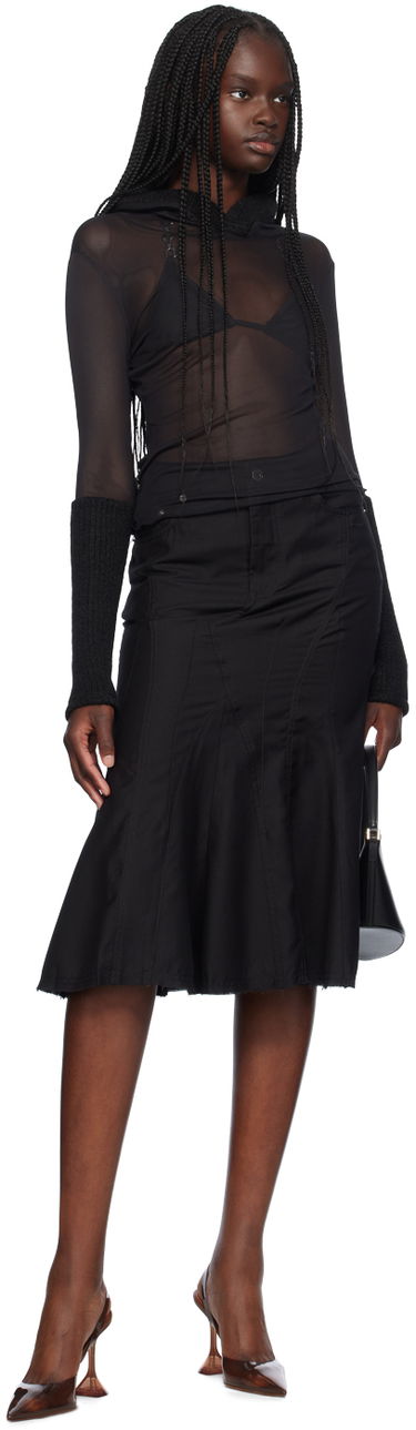 Пола Miaou Miaou Gaudi Midi Skirt Черно | 4004TWBLK, 3