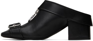 Кецове и обувки Courrèges Leather Mules With Buckle Черно | 124SCS096CV0027, 2