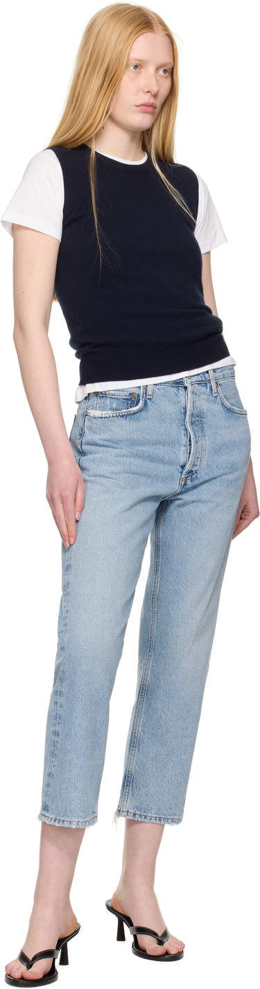 Дънки AGOLDE AGOLDE 90's Crop Mid Rise Straight Jeans Синьо | A173H-1206, 3