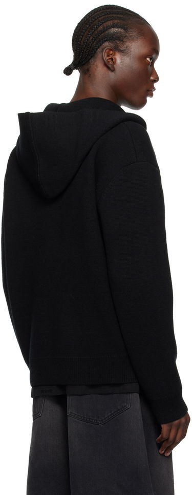 Суитчър We11done We11done Knit Zip-Up Hoodie Черно | WD-KJ2-24-609-M-BK, 2