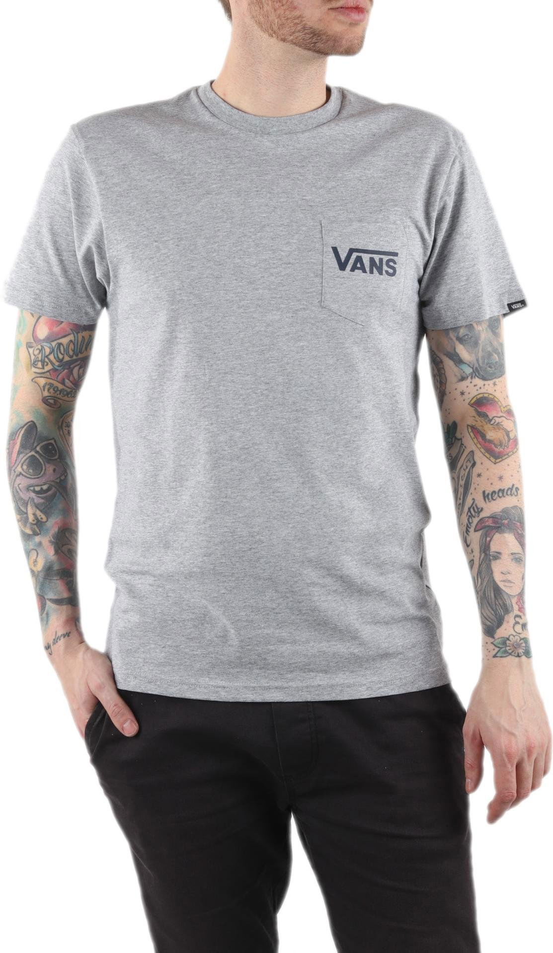 Тениска Vans Men's T-Shirt With Pocket Сиво | vn0a2yqvkoo1, 0