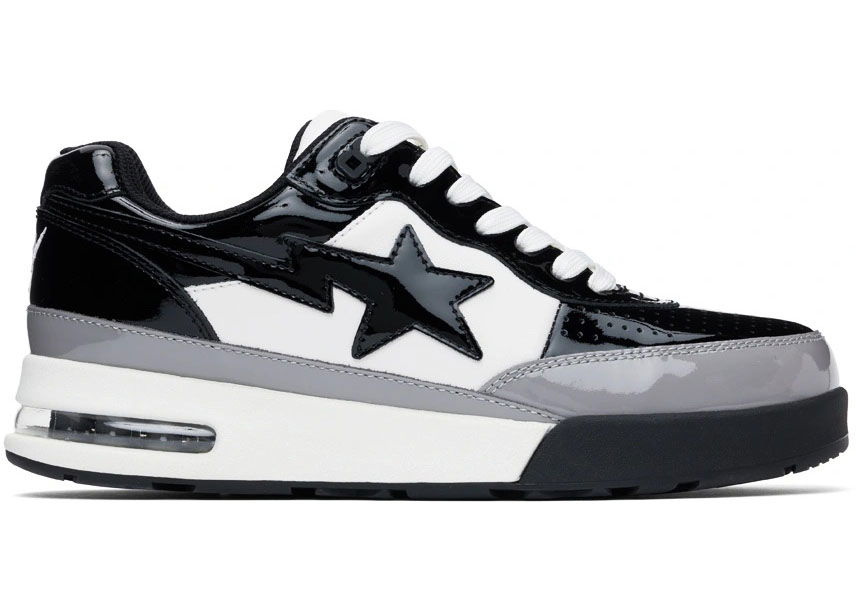 Кецове и обувки BAPE Road Sta "Black White" Черно | 1J20-191-009-BLK, 0