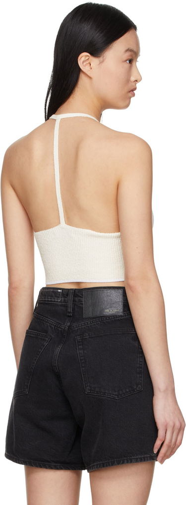 Потник rag & bone Ribbed Knit Halter Top Бяло | WAS22S025CS25, 2
