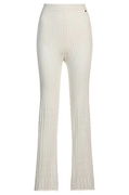 Stretch Knitted Trousers with Mixed Structures