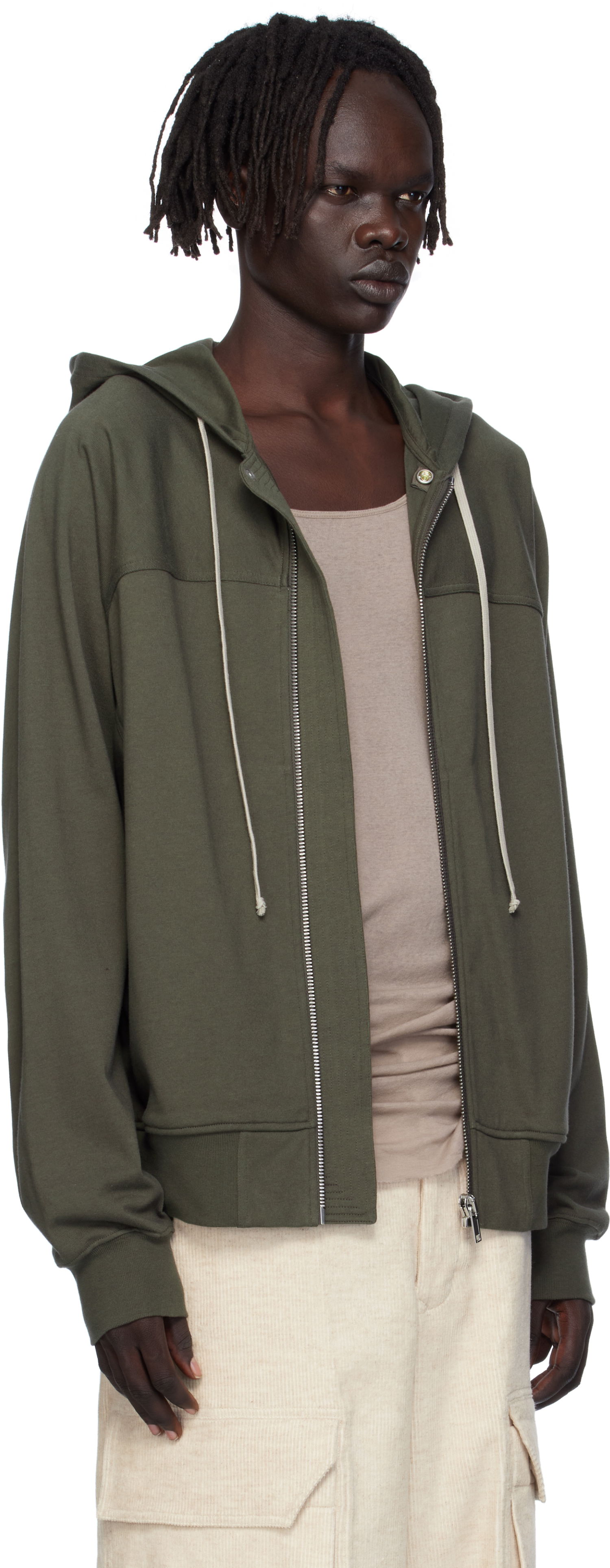 Суитчър Rick Owens Rick Owens Concordians Windbreaker Hoodie Зелено | RU02E1241 BA, 1
