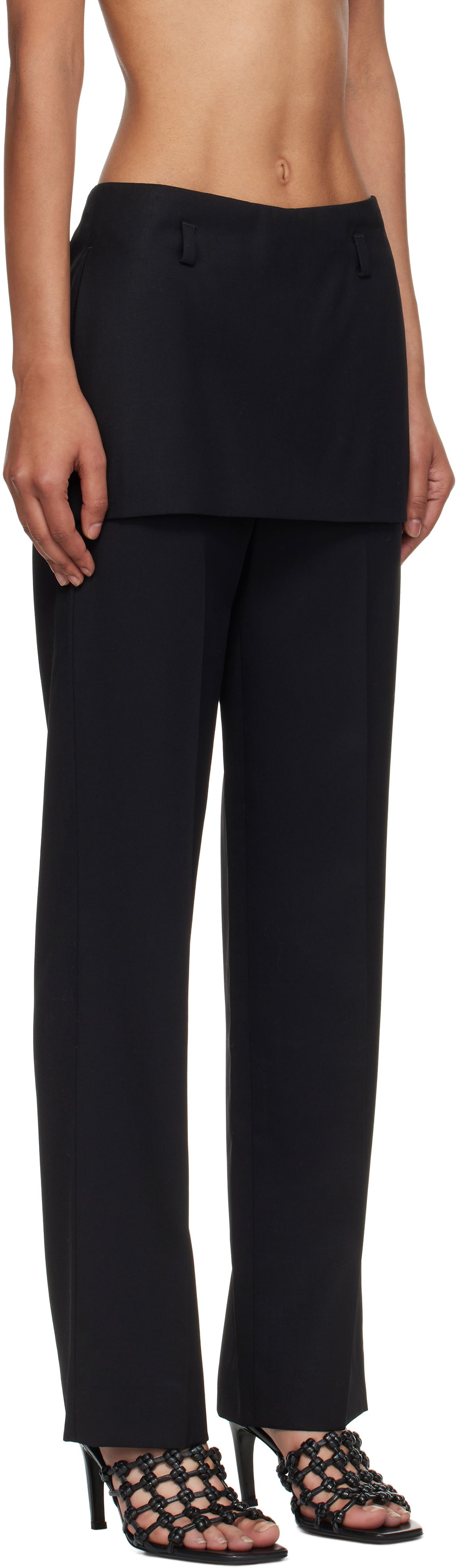 Панталони TOTEME TOTEME Skirt Trousers Черно | 253-WRB0284-FB0435, 1
