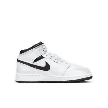 Кецове и обувки Jordan Air Jordan 1 Mid "White Black" GS Бяло | DQ8423-132, 3