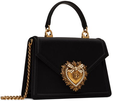 Дамска чанта Dolce & Gabbana Small Devotion Satin Bag Черно | BB6711 A7630, 1